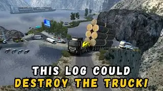 LIVE ETS 2 | Slow Trucking on Extreme Mountain Road &ndash; Terrifying! Oversize Log Load on Death Road