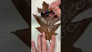 Painting on Fall Leaves with Posca Pens!