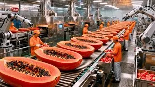 Inside a Modern Papaya Factory: From Farm to Dessert (Full Production Process)