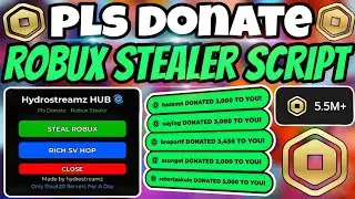 🤑OP Pls Donate Robux Stealer Script | Working On 2025/mobile | New Update | 100% Safe| Easy Robux 🔥