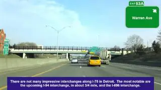 Detroit, Michigan - I-75 NB - Outer Dr to I-696