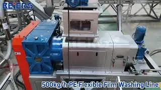 500kg/h PE Film Shredding, Washing and Drying Line. Contact Jessie by WhatsApp at +86 13921996900