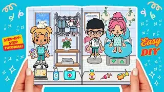 Toca Boca Dental Clinic Quiet Book | Paper Doll House Tutorial #33 (Step-by-Step Guide)