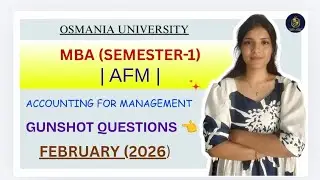 AFM | ACCOUNTING FOR MANAGEMENT IMPORTANT QUESTIONS  MBA SEM-1  OSMANIA UNIVERSITY@shivanipallela⁩&nbsp; 