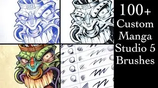 Custom Manga Studio 5 (Clip Studio Paint) Brush Set Demo