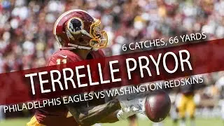 Terrelle Pryor REDSKINS DEBUT Highlights vs Eagles // 6 Catches, 66 Yards // 9.10.17
