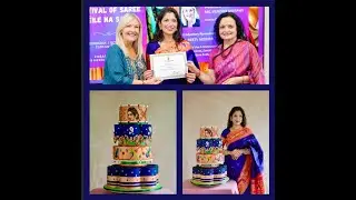 Making of Paithani Saree Cake | Cocoa butter painted cakes #art #cake #paithani #saree #painting
