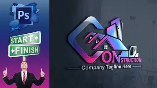 Photoshop Logo Design Tutorial: Construction Company - Contractor - Handyman Logo Design