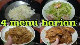 4 menu harian ‼️ayam kecap, tumis asinan, tumis kubis ,tumis udang ala@sayidahvlogs