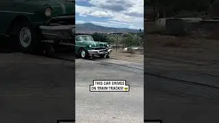 This car drives on train tracks! 😮😳  -  🎥 laurenosier