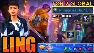 EXE. Hate Top 2 Global Ling 90.1%WINRATE, Street Punk Gameplay [ SUPREME 7 PH ] LING GAMEPLAY~ MLBB✓