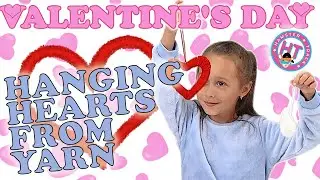 Valentines Day GIFT! Hanging hearts from yarn!