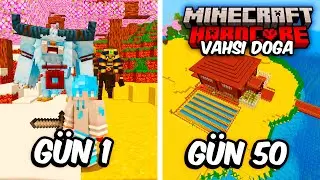 Minecraft'ın En VAHŞİ Doğasında 100 Gün Hayatta Kaldım!