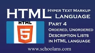 Ordered List, Unordered List, Description list in HTML|| Part 4 || For Class 7,8,9 and 11