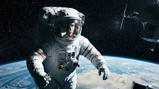 Veo 3 spacewalk POV, astronaut spacewalk, realistic AI video, space POV video