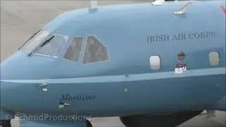 Irish Air Corps CASA 235 at Z&uuml;rich-Airport (with live ATC)
