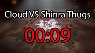 FF7 Remake - Cloud vs Shinra Thugs in 00:09 IGT
