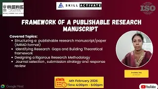 The Framework of a Publishable Research Manuscript