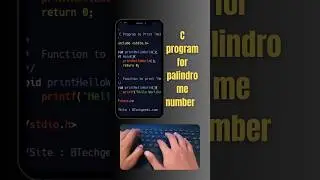C program for palindrome number using iterative method 