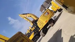 CAT excavator function test in Shanghai- Pre shipment inspection,  loading supervision in China.