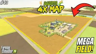 MEGA FIELD PLANTING OVER 400 ACRES WITH JOHN DEERE DB120! | Dakota 4x | Farming Simulator 25 | #43
