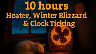 Heater, Winter Blizzard & Clock Ticking &bull; 2 Hours of Cozy Sleep Sounds