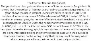 Graph Chart on Internet Users of Bangladesh | SSC HSC Graph Chart
