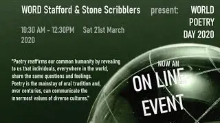 World Poetry Day 2020 with WORDStafford and Stone Scribblers