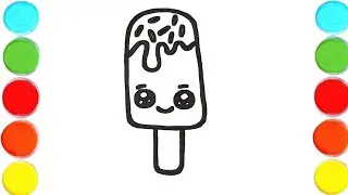 How  To Draw A Ice Cream 🍦 Drawing For Kids Toddlers Art....