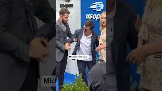 Michael J. Fox with his wife at US open #michaeljfox #usopen