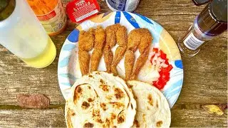 Frog Leg Tacos With Peppers and Onions! Catch N Cook! Re-Edit