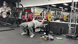 RAW FOOTAGE bench press / strict curl training 