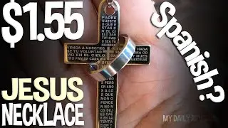 Jesus 'Bible Verse' Cross Necklace (4K)