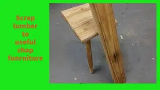 Scrap wood stool for Low Bench- Hand tools only