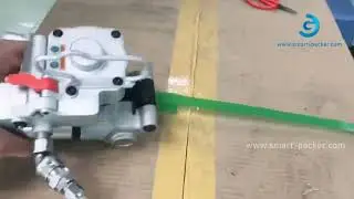 Pneumatic type portable handheld PP strap sealing packing machine packing video