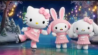 Hello Kitty & Friends Roller Skating Race! 🛼✨ Fun Dance Party with Cinnamoroll & My Melody