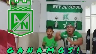 Reacción de hinchas/Atlético Nacional 1 vs América 0/cuadrangular final 💚