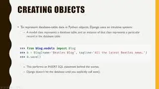 WEEK 6 (Part 1): Create update & delete objects