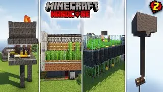 I Build Every STARTER FARMS in Minecraft HARDCORE!