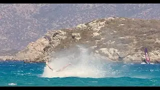 CRASH PART | Windsurf Camp Karpathos 2025 | 40 knots again & Wild Wipeouts