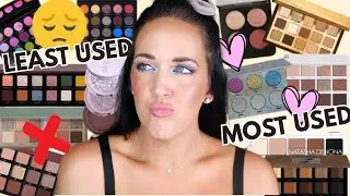 🍉☀️ Least & Most Used Eyeshadow Palettes of 2025! Ranking My Eyeshadow By Use!