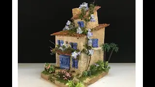 DIY Tiny Beautiful House Using Cardboard and Putty