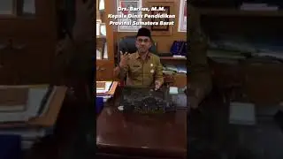 Drs. Barlius, M.M (Kepala Dinas Pendidikan Sumbar) || Mendukung Polda Sumbar cegah tauran