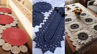 12 Inch Handmade Crochet Table Mat DIY Home Decor. #crochet #tablemats