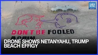 Tel Aviv Beach Art Targets Netanyahu & Trump Ahead of Gaza Talks | Dawn News English