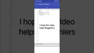 Python Basics For Begginiers 1 