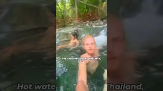 Hot spring waterfall, Krabi, Thailand, 2024#hotsprings #waterfall #swimming #jungle #narure #forest
