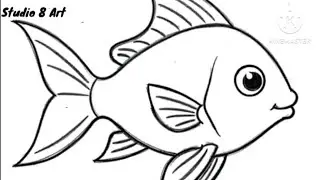 Drawing fish using a digital pen on android | Studio 8 Art