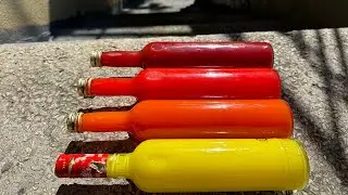 Breaking glass bottles 🙀🔥A Crushing Crunchy & Soft Things !🚧⚠️ #asmr #subscribe #bottle #like