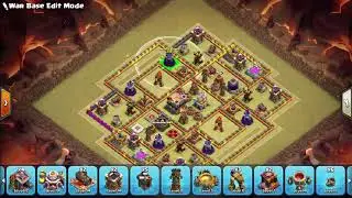 ✨TH11 WAR BASE 2016 With BOMB TOWER     300 WALLS